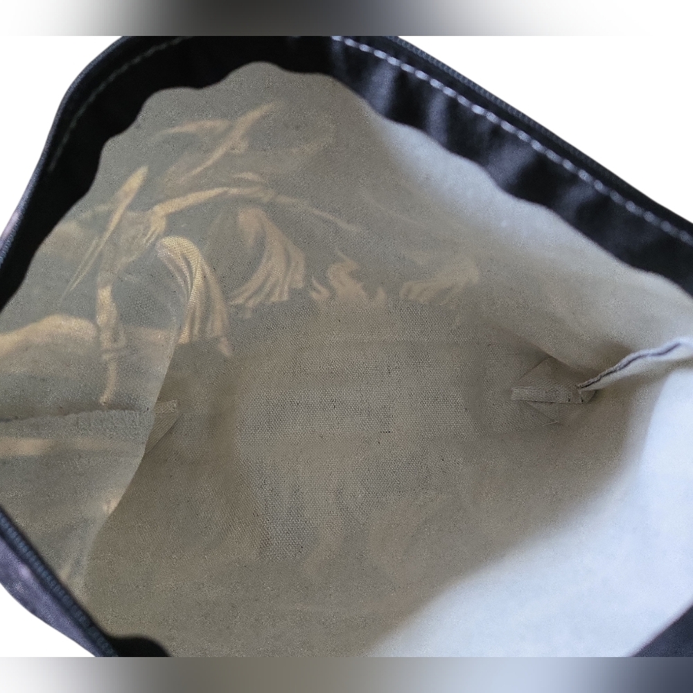 Dancing Witches Black/Cream Cosmetic Bag With Adjustable Moon Goddess Bracelet - Picture 5 of 7